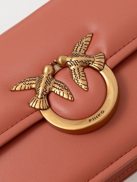 Pinko torebka skórzana Horizontal kolor różowy 105083 A26L