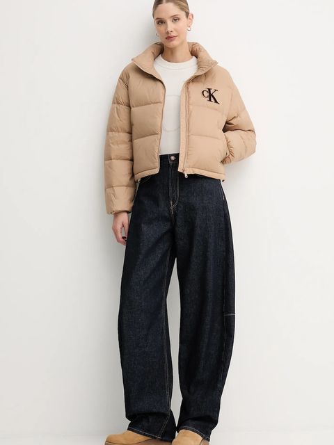 Calvin Klein Jeans sweter bawełniany damski kolor beżowy LV047D304G - zdjęcie produktu nr 2