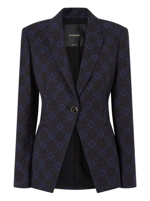PINKO geometric-print single-breasted jacket - Black - zdjęcie produktu nr 1