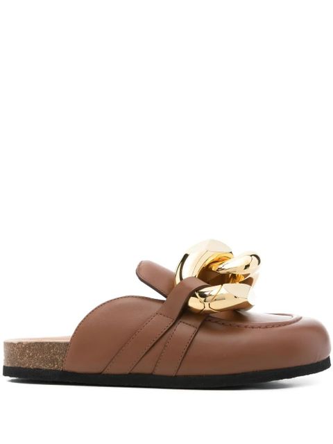JW Anderson chain leather mules - Brown - zdjęcie produktu nr 1