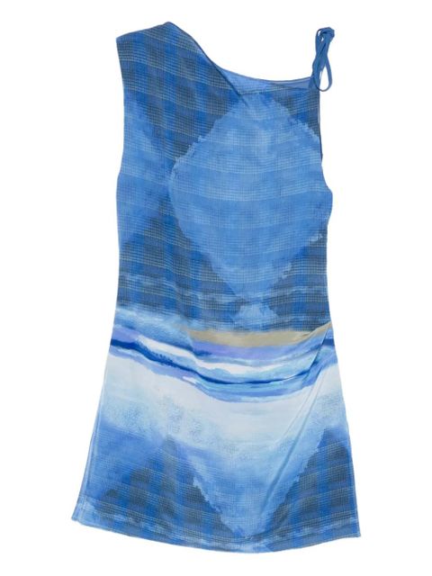 SIR. Isla waves print mini dress - Blue - zdjęcie produktu nr 1