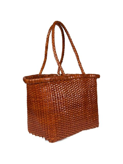 DRAGON DIFFUSION small weave tote bag - Brown