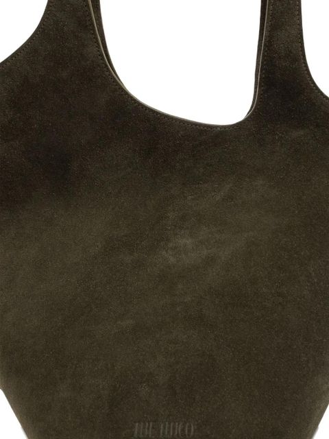 The Attico medium La Scoop suede top-handle tote bag - Green