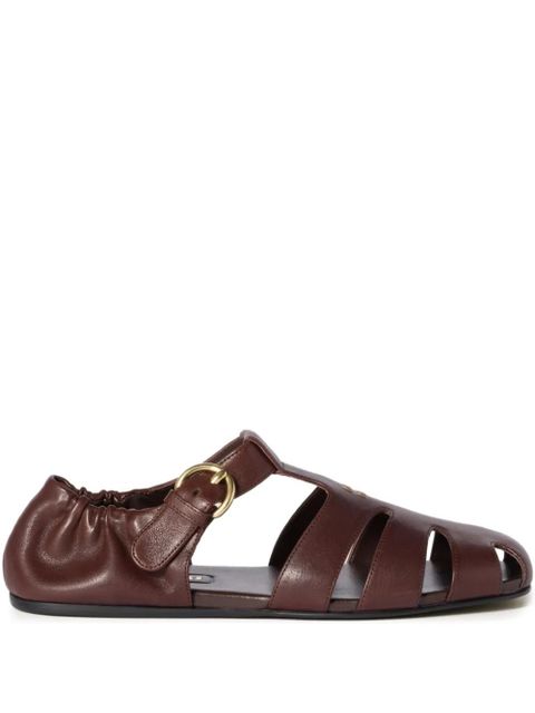 Miu Miu Ruches fisherman's sandals - Brown - zdjęcie produktu nr 1