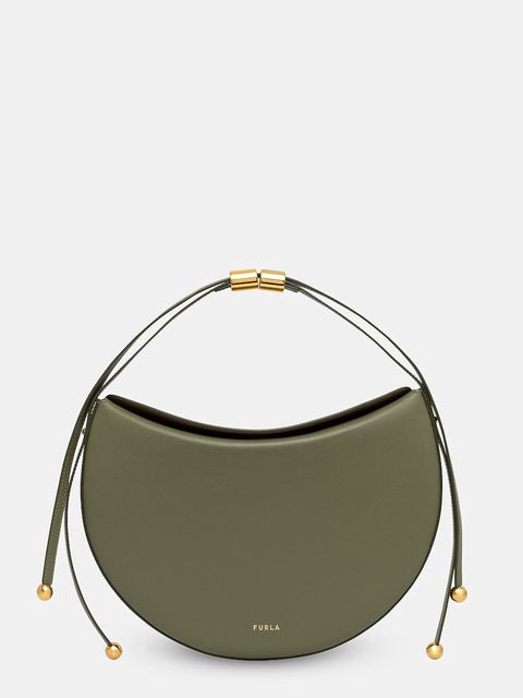 Furla torebka skórzana Moonstone M Shoulder Bag kolor zielony WB01868 BX3104 4555S - zdjęcie produktu nr 1