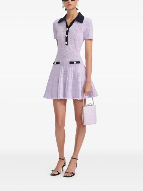Self-Portrait knitted dress - Purple - zdjęcie produktu nr 2