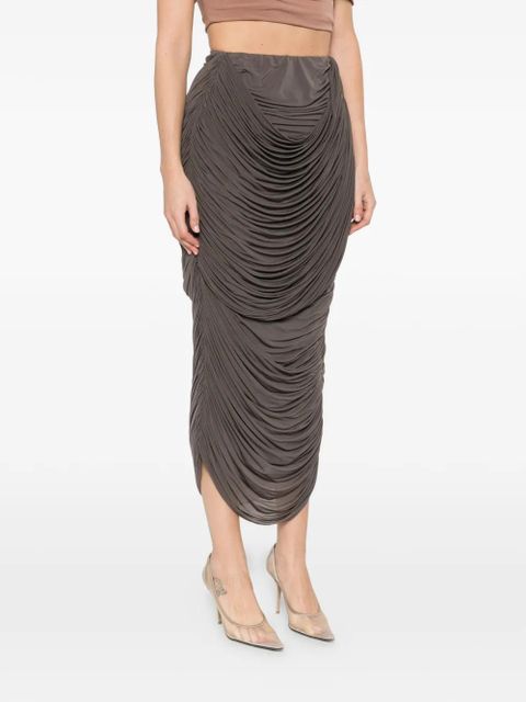 Magda Butrym ruched skirt - Brown