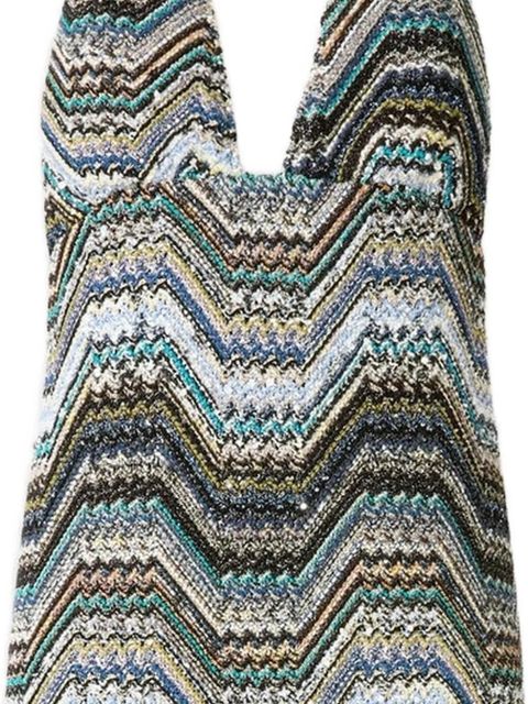 Missoni chevron halterneck dress - Blue - zdjęcie produktu nr 2