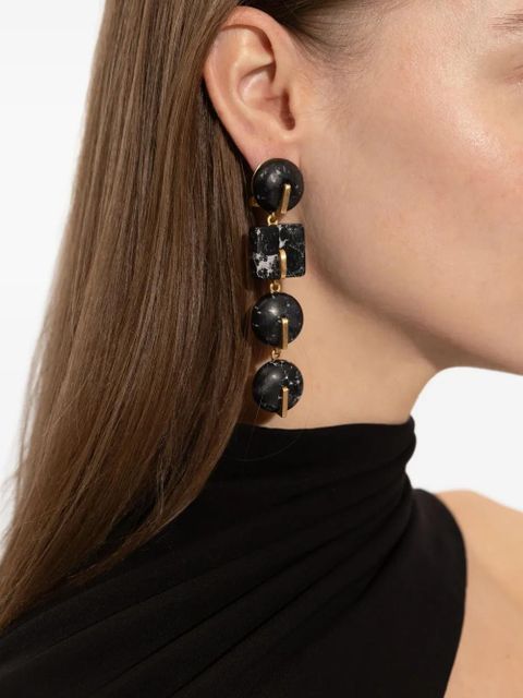 Cult Gaia geometric drop earrings - Black