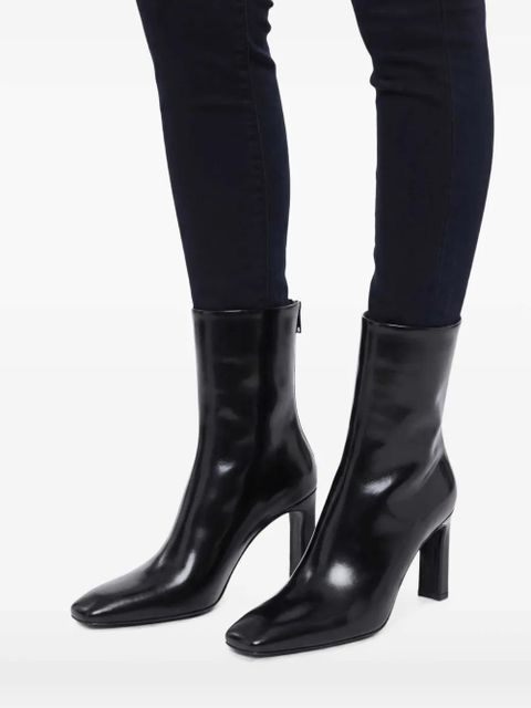 TOTEME Bar glossy leather boots - Black