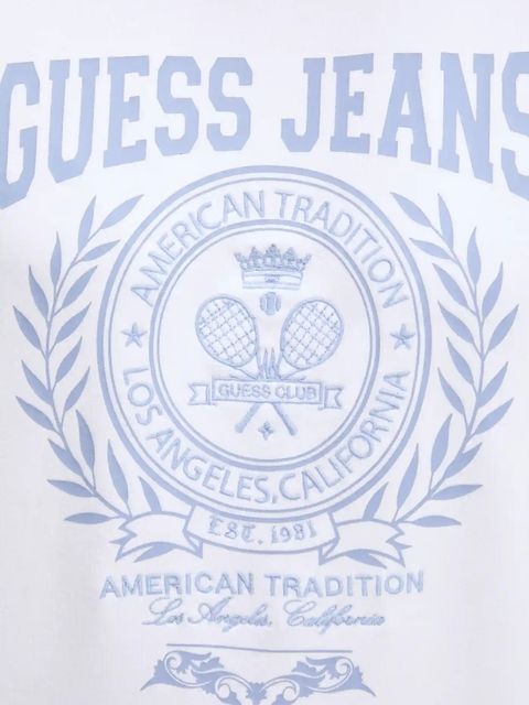 Guess Jeans bluza bawełniana damska kolor biały wzorzysta W5YQ19 K68I4
