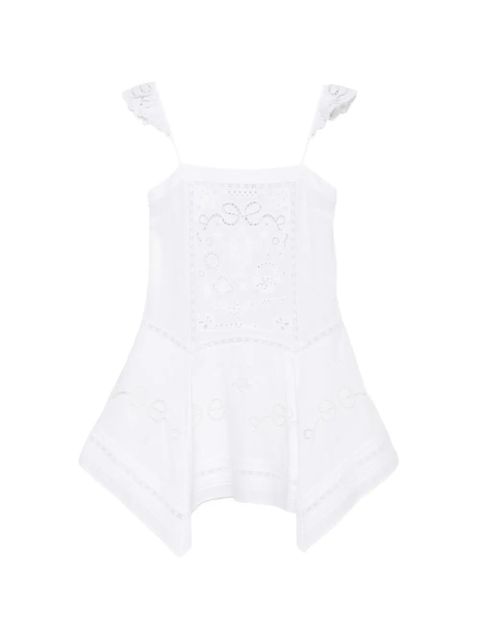 Self-Portrait lace trim mini dress - White - zdjęcie produktu nr 1