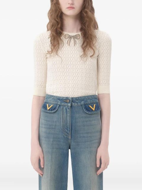 Valentino Garavani embroidered sweater - White