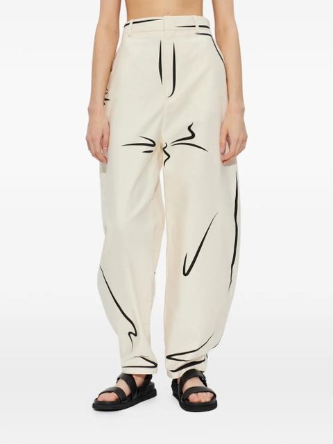 Moschino print trousers - Neutrals