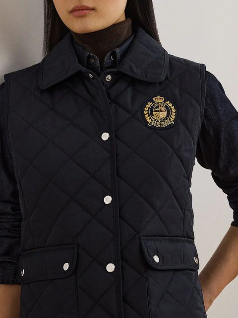 Lauren Ralph Lauren bezrękawnik damski kolor granatowy przejściowy 297967141