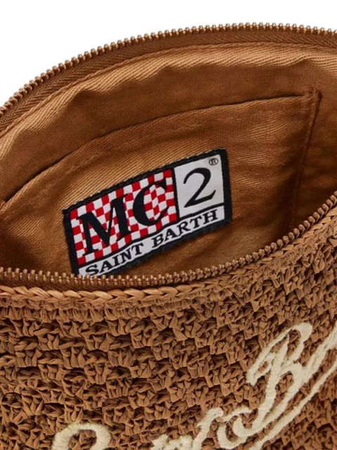 MC2 Saint Barth logo-embroidered clutch bag - Brown