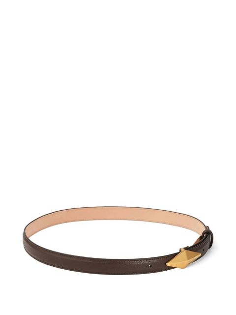 Jimmy Choo diamond-clasp leather belt - Brown
