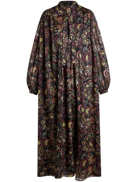 ETRO floral-print silk-blend dress - Black - zdjęcie produktu nr 1