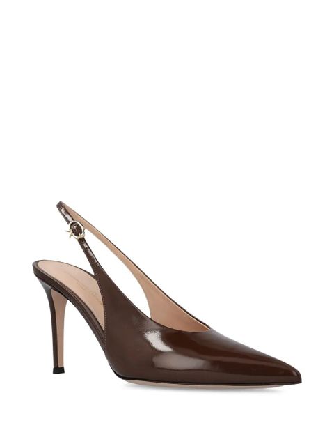 Gianvito Rossi 85mm Robbie slingback pumps - Brown - zdjęcie produktu nr 2