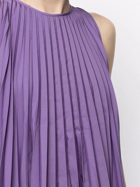 Valentino Garavani pleated sleeveless minidress - Purple
