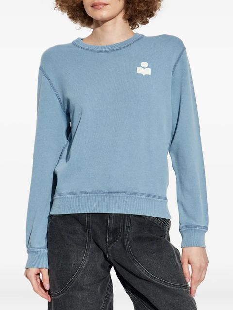 MARANT ÉTOILE logo-embroidered cotton sweatshirt - Blue