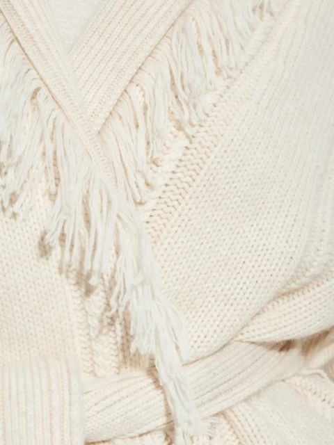 Zadig&Voltaire fringed belted cardigan - Neutrals