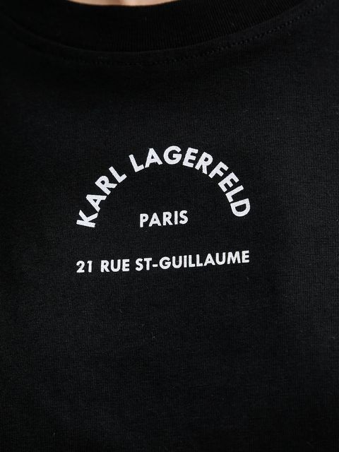 Karl Lagerfeld t-shirt bawełniany damski kolor czarny B1W17032