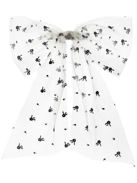 Maison Michel Mini Wicole bow hair clip - White - zdjęcie produktu nr 1