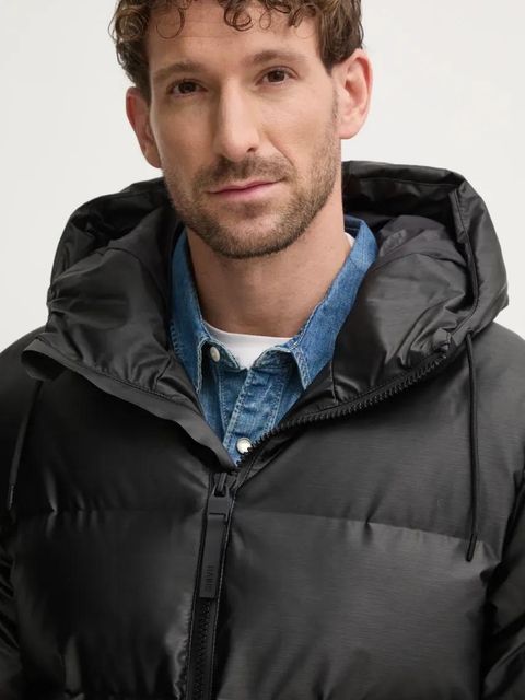 Rains kurtka Alta Puffer Cargo Jacket W3T3 kolor czarny zimowa 15350-84