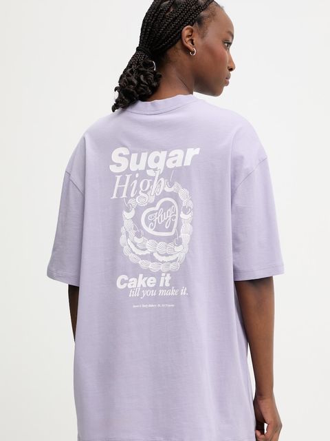 HUGO Blue t-shirt damski bawełniany Oversized_Tee_B - zdjęcie produktu nr 1