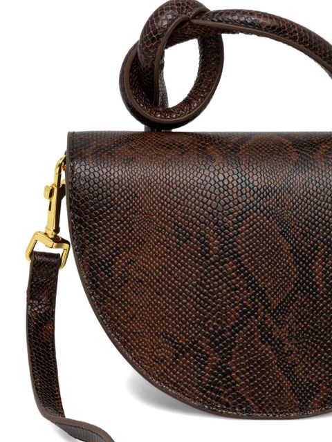 Yuzefi Pretzel embossed tote bag - Brown