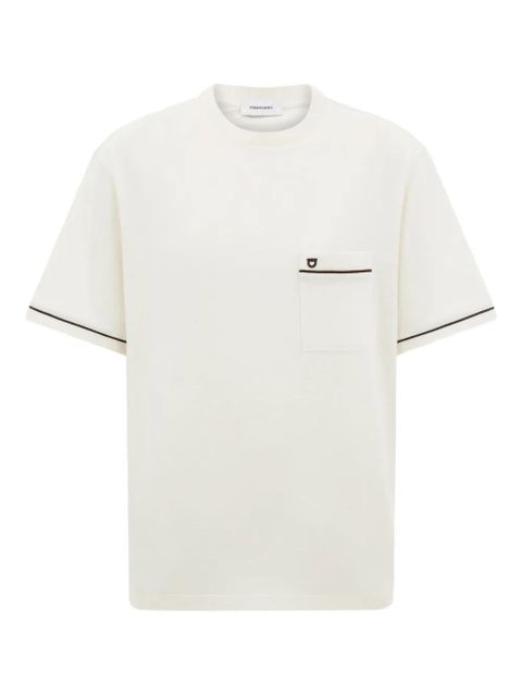 Ferragamo contrasting-trim T-shirt - White - zdjęcie produktu nr 1