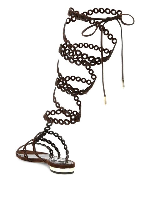 Aquazzura Infinity Chain Gladiator sandals - Brown