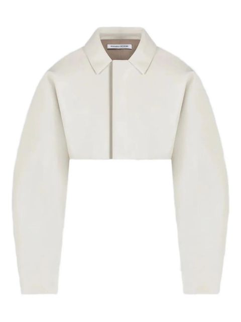 Manière De Voir balloon sleeve cropped jacket - Neutrals - zdjęcie produktu nr 1