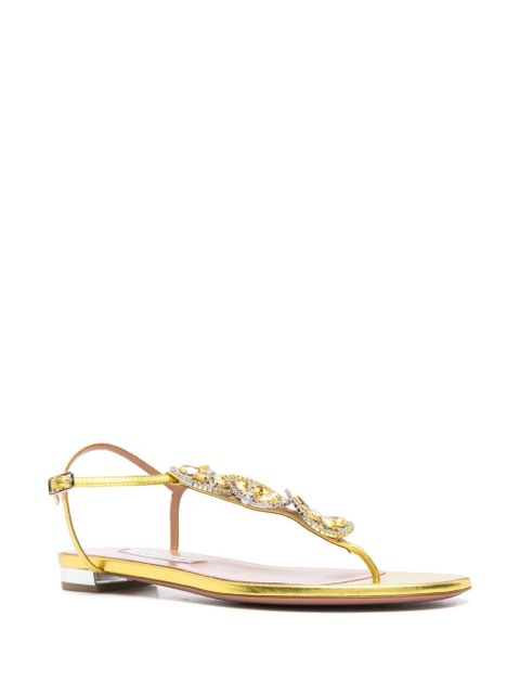 Aquazzura Gin Tonic metallic sandals - Yellow