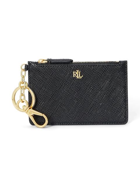 Lauren Ralph Lauren portfel skórzany damski kolor czarny 432966789