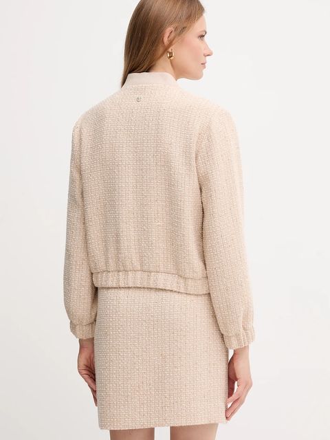 Joop! kurtka bomber z domieszką wełny kolor beżowy przejściowa 30047954