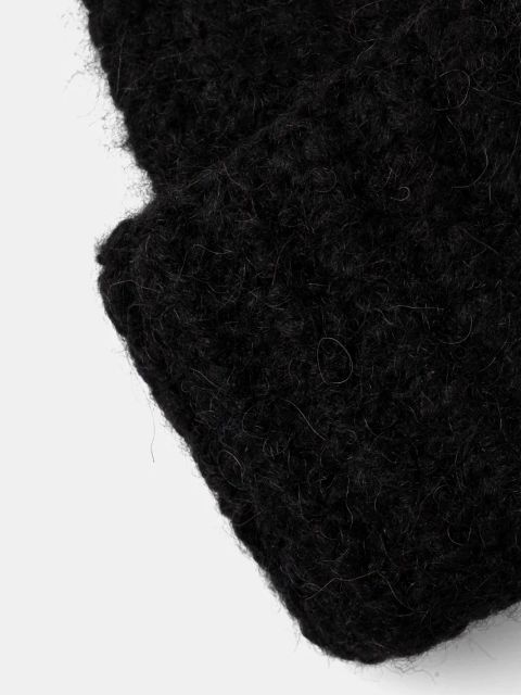 Liu Jo czapka z domieszką wełny kolor czarny z grubej dzianiny 2F4060 M0300