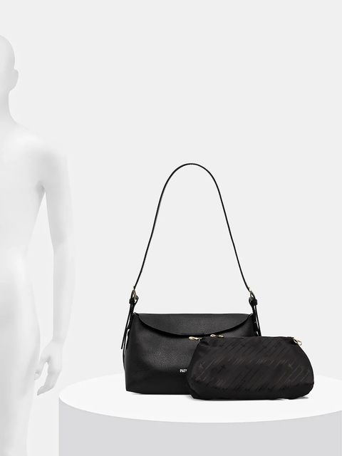 Patrizia Pepe torebka skórzana kolor czarny 8B0256 L148
