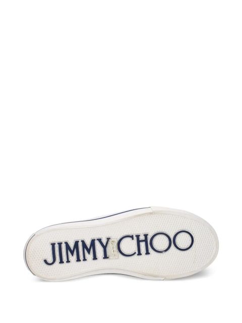 Jimmy Choo tie-dye logo-patch sneakers - Neutrals