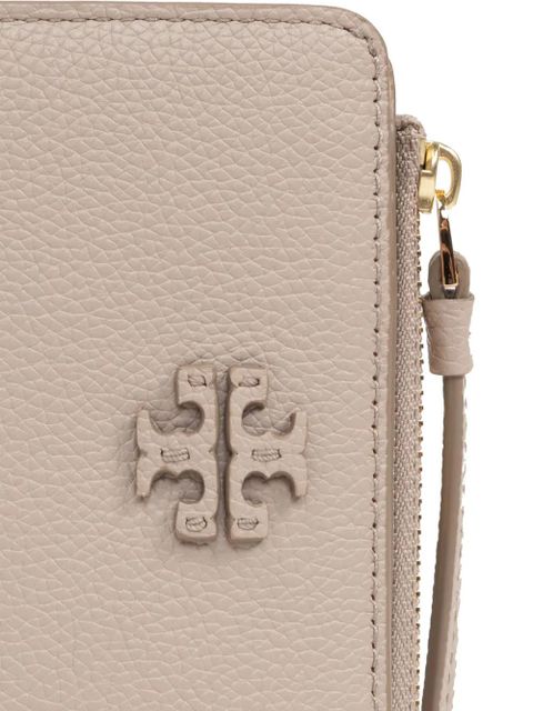 Tory Burch logo-patch leather wallet - Neutrals