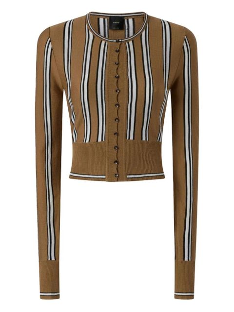 PINKO striped button cardigan - Brown - zdjęcie produktu nr 1