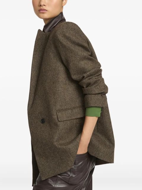 Yves Salomon single-breasted blazer - Brown - zdjęcie produktu nr 2