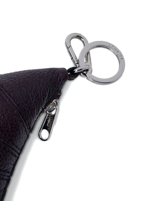 LEMAIRE Croissant pebbled leather key holder - Brown