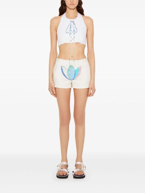 PUCCI lace-up top - White