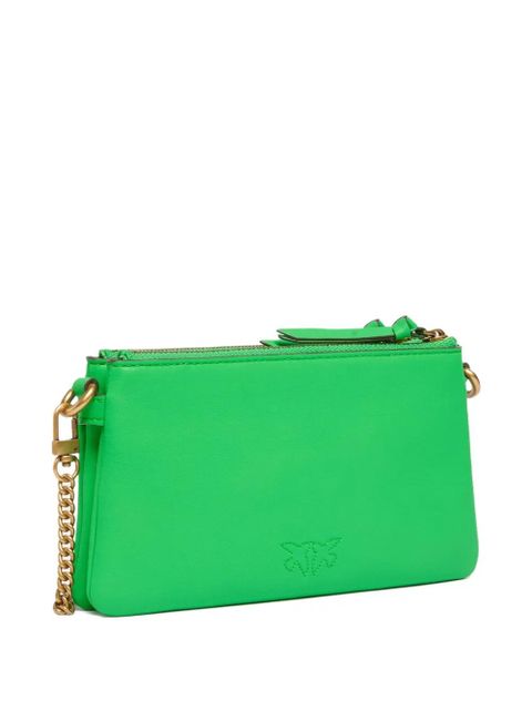 PINKO Love Birds zip-top cross body bag - Green