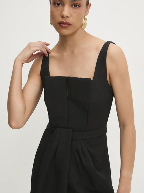 Answear.LAB sukienka kolor czarny maxi dopasowana - zdjęcie produktu nr 2