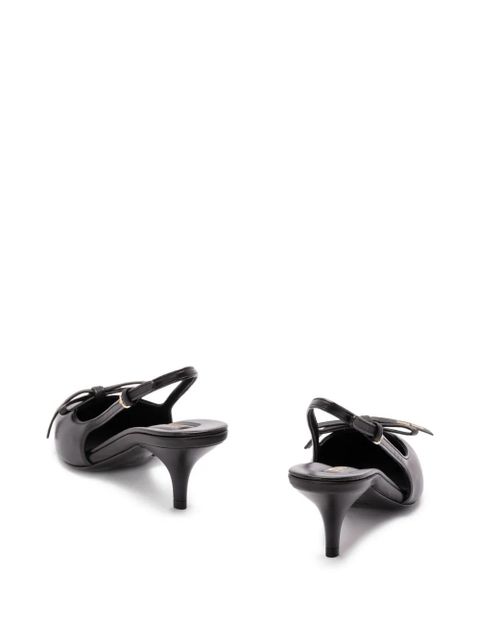 Miu Miu 50mm bow slingback pumps - Black