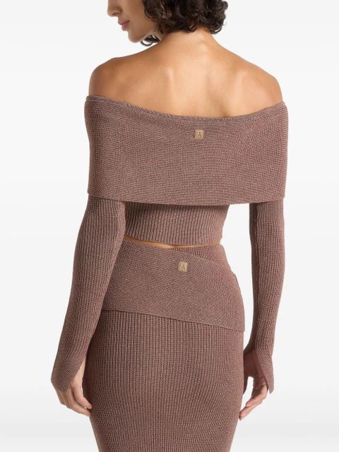 Manière De Voir Shana knit top - Neutrals