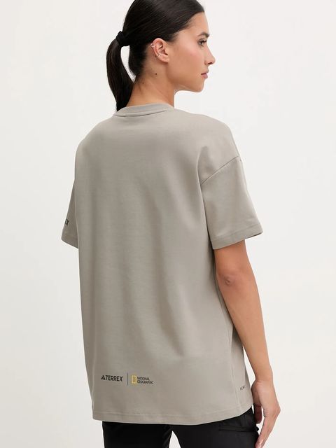 adidas TERREX t-shirt sportowy damski kolor beżowy KC2350